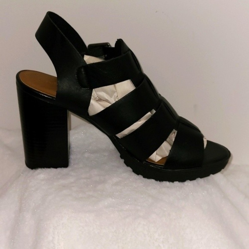 Universal Thread Strapped Block Heel Black Sandals Women's Size 11 NWOT - Picture 10 of 16